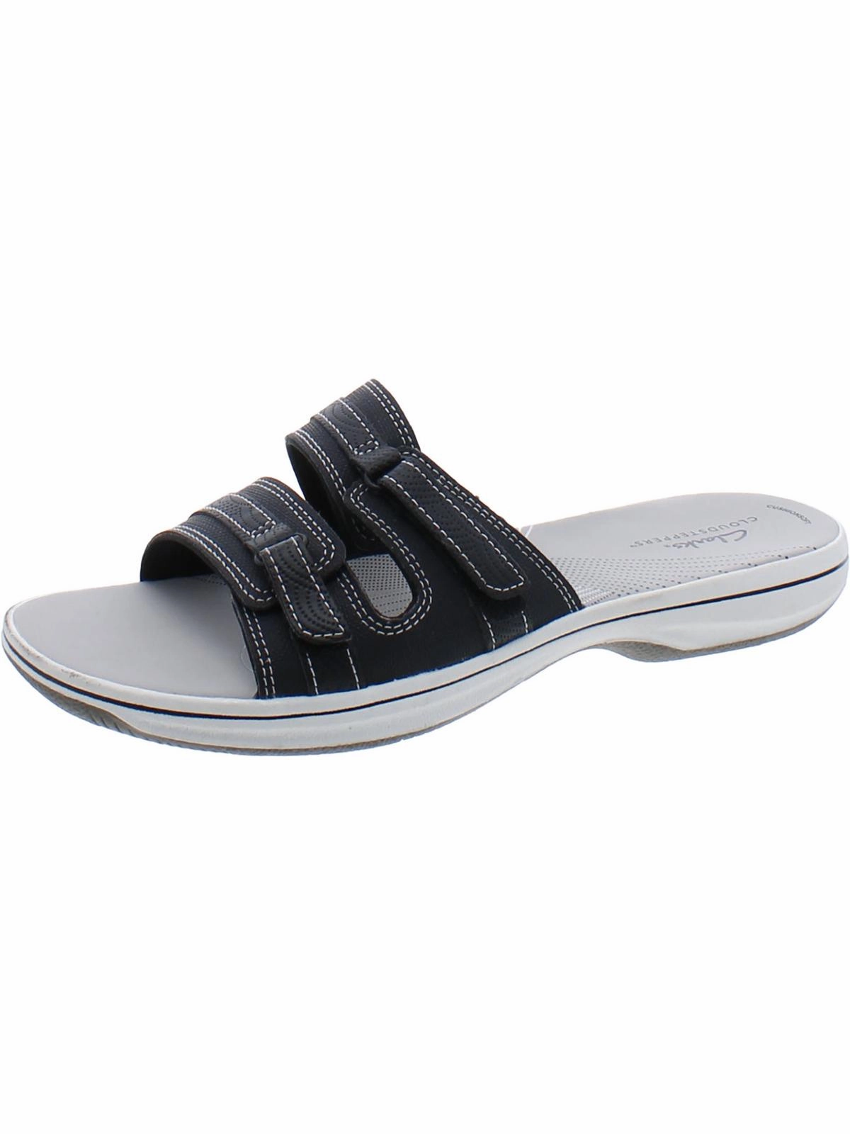 Breeze Piper Womens Faux Leather Slide Sandals
