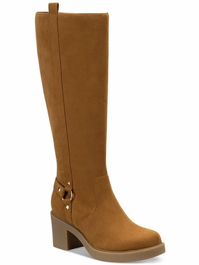 Brettaa Womens Faux Suede Round Toe Knee-High Boots Womens Dress Boots for less