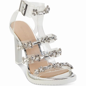 Bristol Womens Embellished Caged Heels Womens Slip-On Sandals clearance