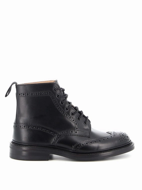 Brogue Black Calf Leather Ankle Boots Buy Mens Chukkas online shop