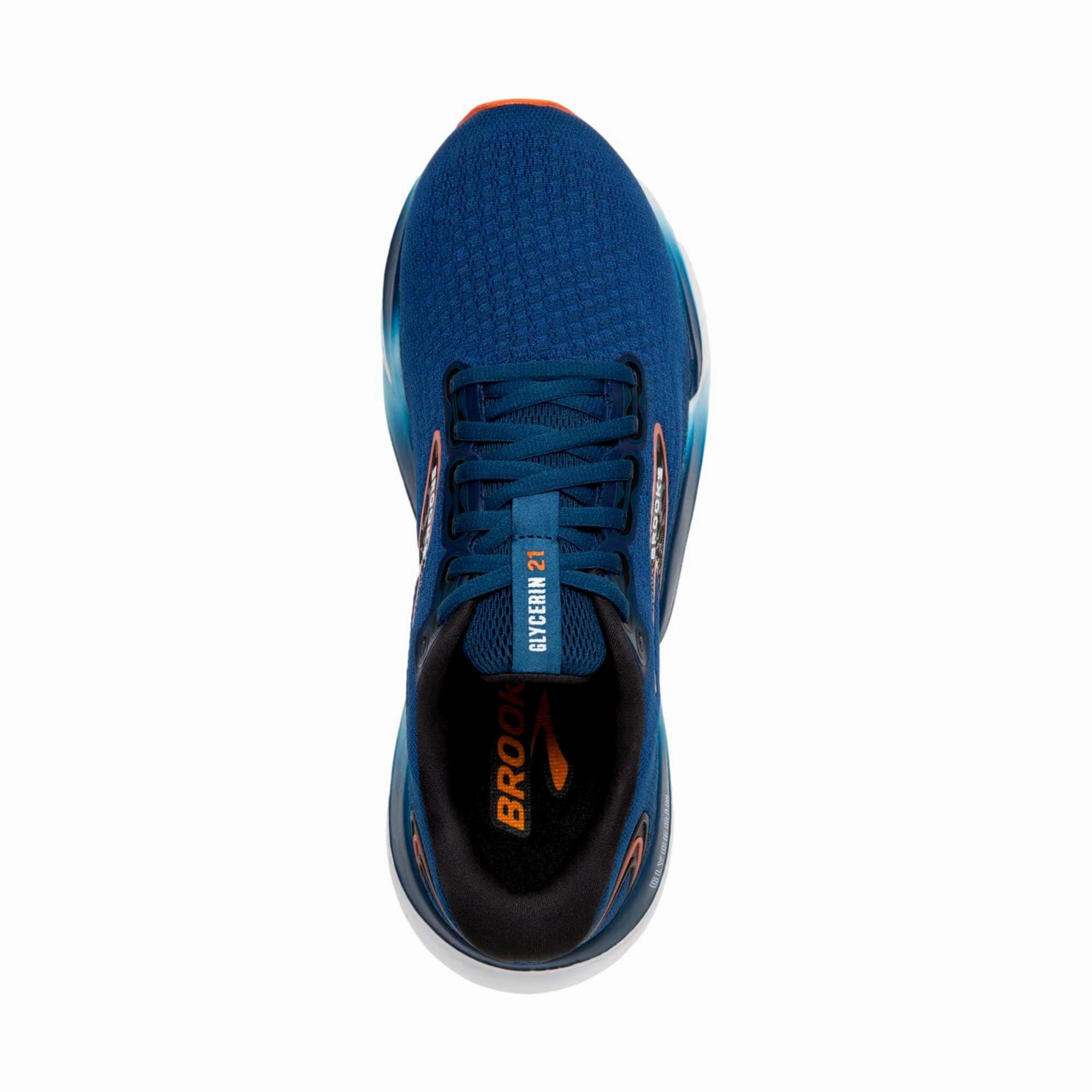 Brooks Glycerin 21 Blue Opal/Black/Nasturtium  110419-1D-474 Men's