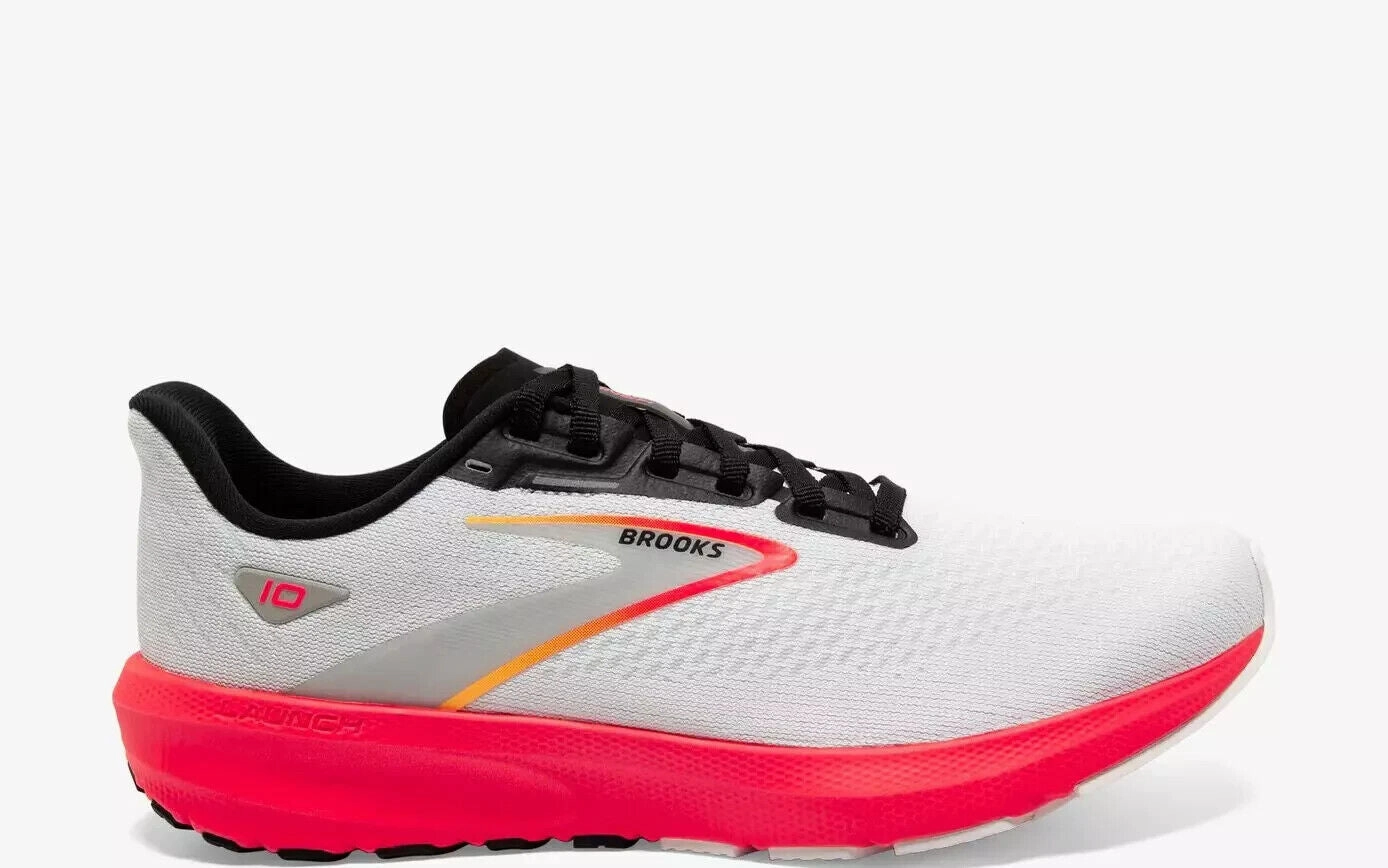 Brooks Launch 10 110409-1D-410 Sneakers Men's US 9.5 White Running Shoes RHS3016