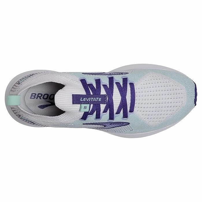 Brooks Levitate Stealthfit 5 120359-1B-127 Women White Navy Running Shoe EEE1511