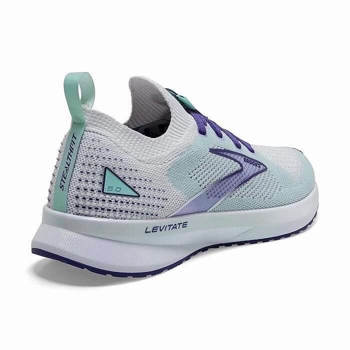 Brooks Levitate Stealthfit 5 120359-1B-127 Women White Navy Running Shoe EEE1511