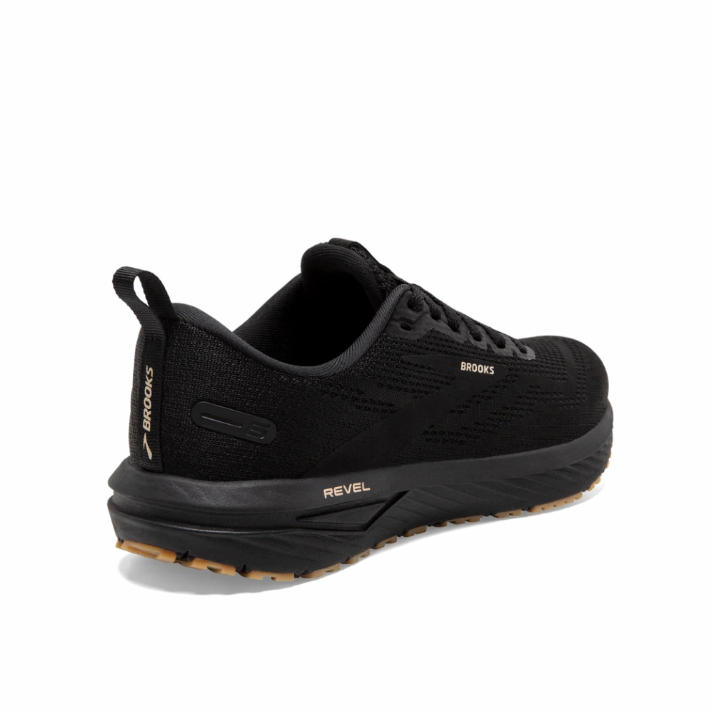 Brooks Revel 6 120386-1B-056 Sneakers Women's Black Cream Running Shoes TF6690 (Black,7.5)