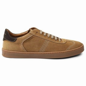 Bruno Magli Bono Sneakers Men's US 7 Brown Cognac Suede Lifestyle Shoes KHD834 Mens Athletic Shoes clearance sale