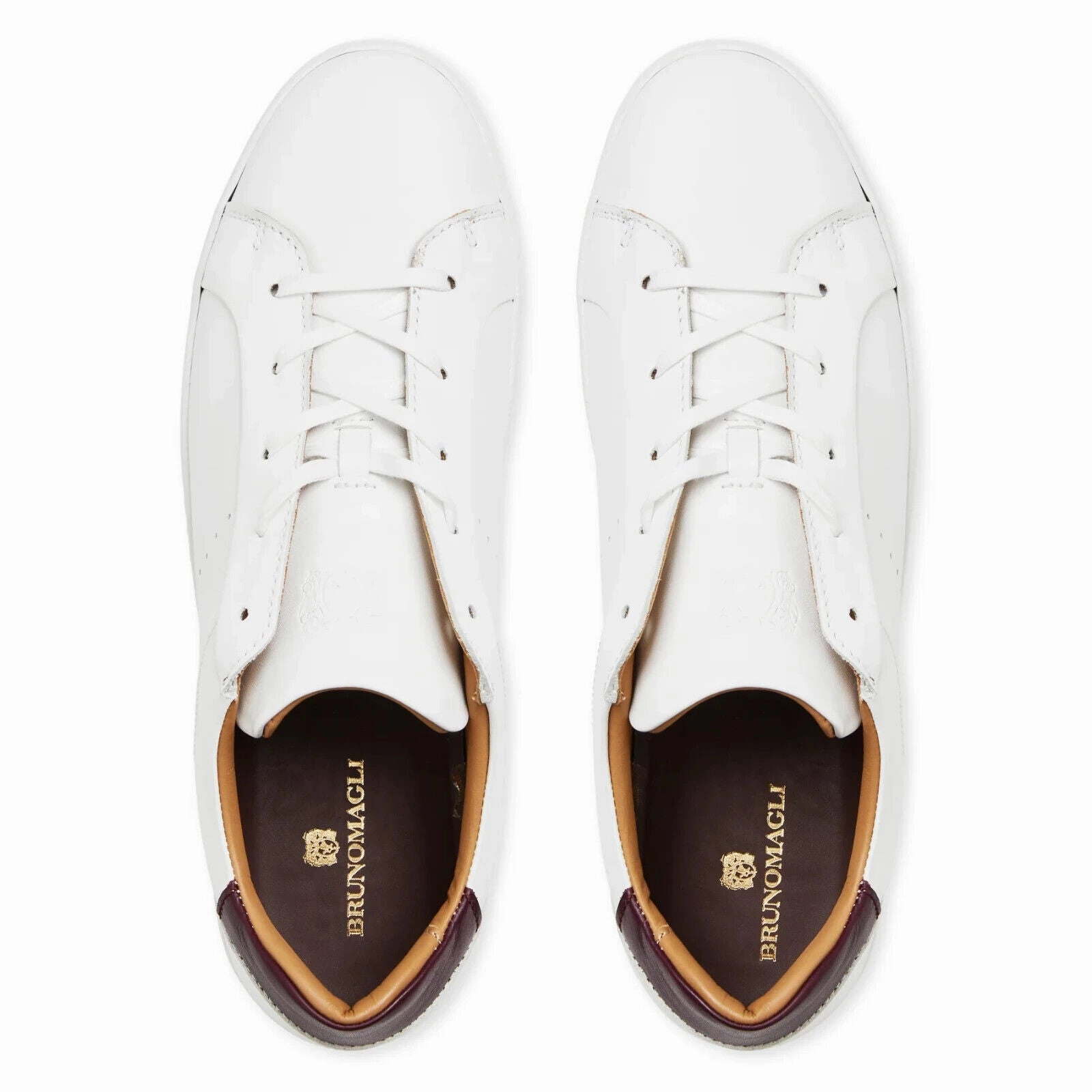 Bruno Magli Dante BM1DANG0P Sneaker Men 7.5 White Leather Lifestyle Shoes KHD833