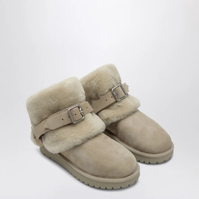 Burberry Women's Chubby Snow Boots In Suede And Shearling Womens Boot Deals Today