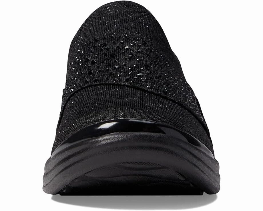 Bzees Pizazz I3430F1-001 Women's US 7 Black Rhinestone Slip-On Shoes ZPO1885