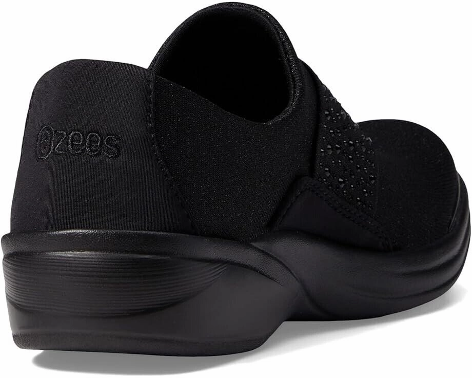 Bzees Pizazz I3430F1-001 Women's US 7 Black Rhinestone Slip-On Shoes ZPO1885