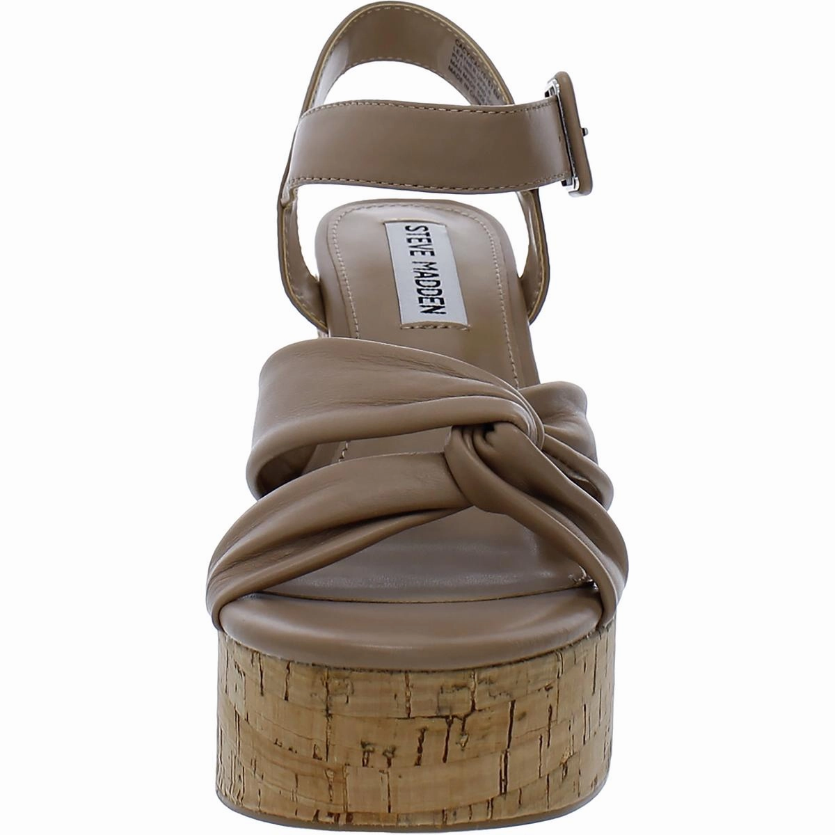 Cacy Womens Leather Ankle Strap Platform Sandals