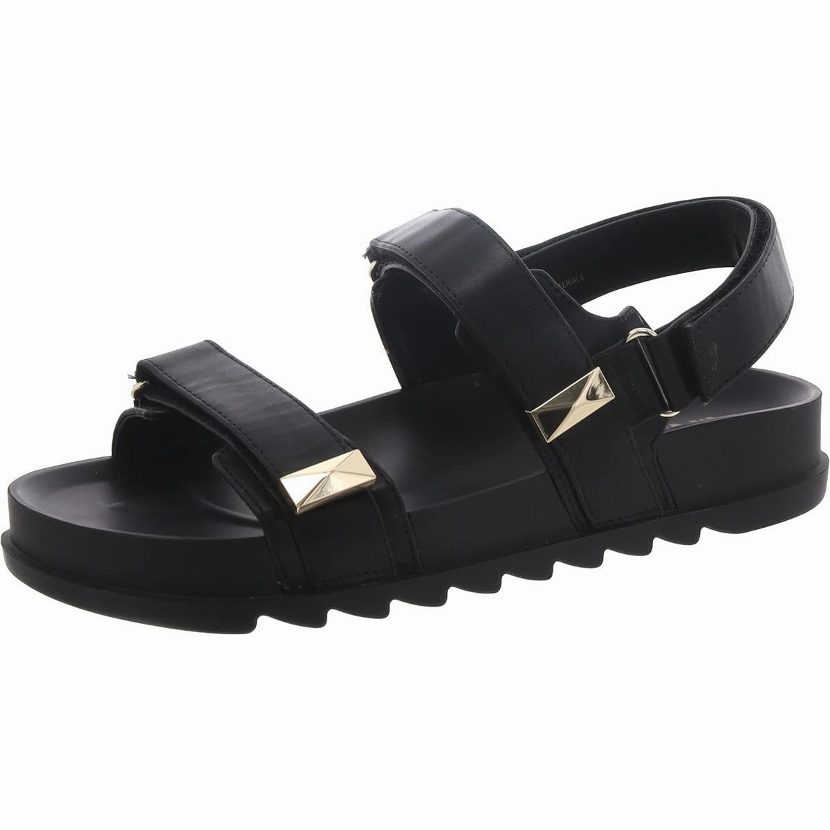 Caldeon3 Womens Faux Leather Embellished Slingback Sandals