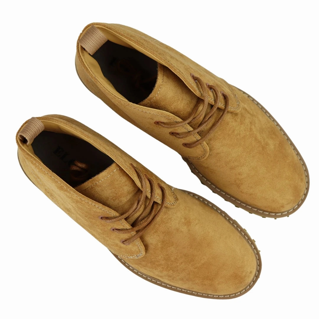 Camel Casual Hiking Boots Jeans Laced Ankle Suede Chukka