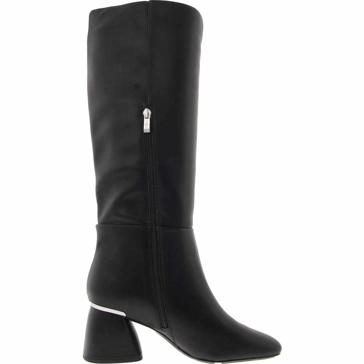 Cana Womens Zipper Faux Leather Knee-High Boots