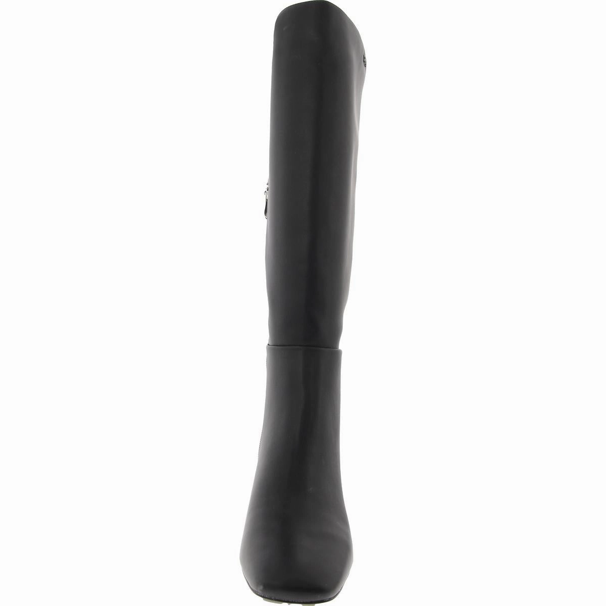 Cana Womens Zipper Faux Leather Knee-High Boots