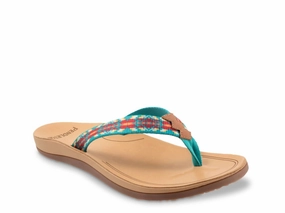 Carico Lake Flip Flop Sandal In Turquoise Womens Beach Sandals special deal