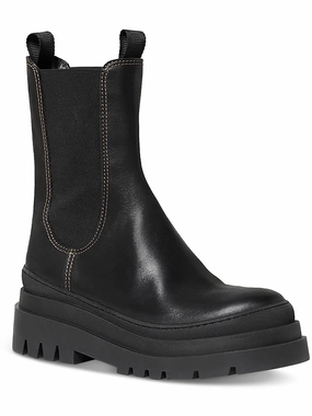 Carlota Womens Leather Lugged Mid-Calf Boots Discount Boots for Women
