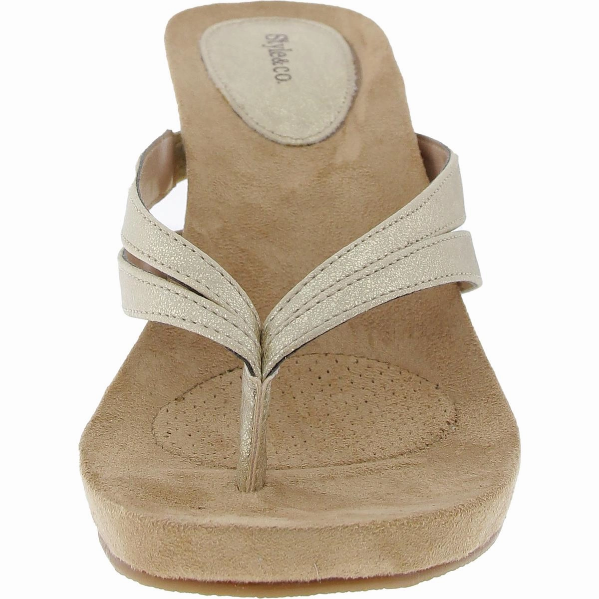 CASSIEE Womens Open Back Manmade Wedge Sandals