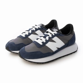 Casual Ms237Mcn Suede Sneakers In Navy/grey Mens Athletic Shoes clearance sale