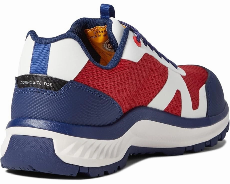 Caterpillar Passage Men's US 9 Red Blue Composite Safety Toe Work Shoes ZPO3146
