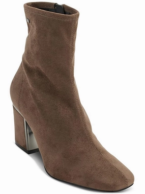 Cavale Womens Faux Suede Block Heel Ankle Boots Womens Dress Boots for less