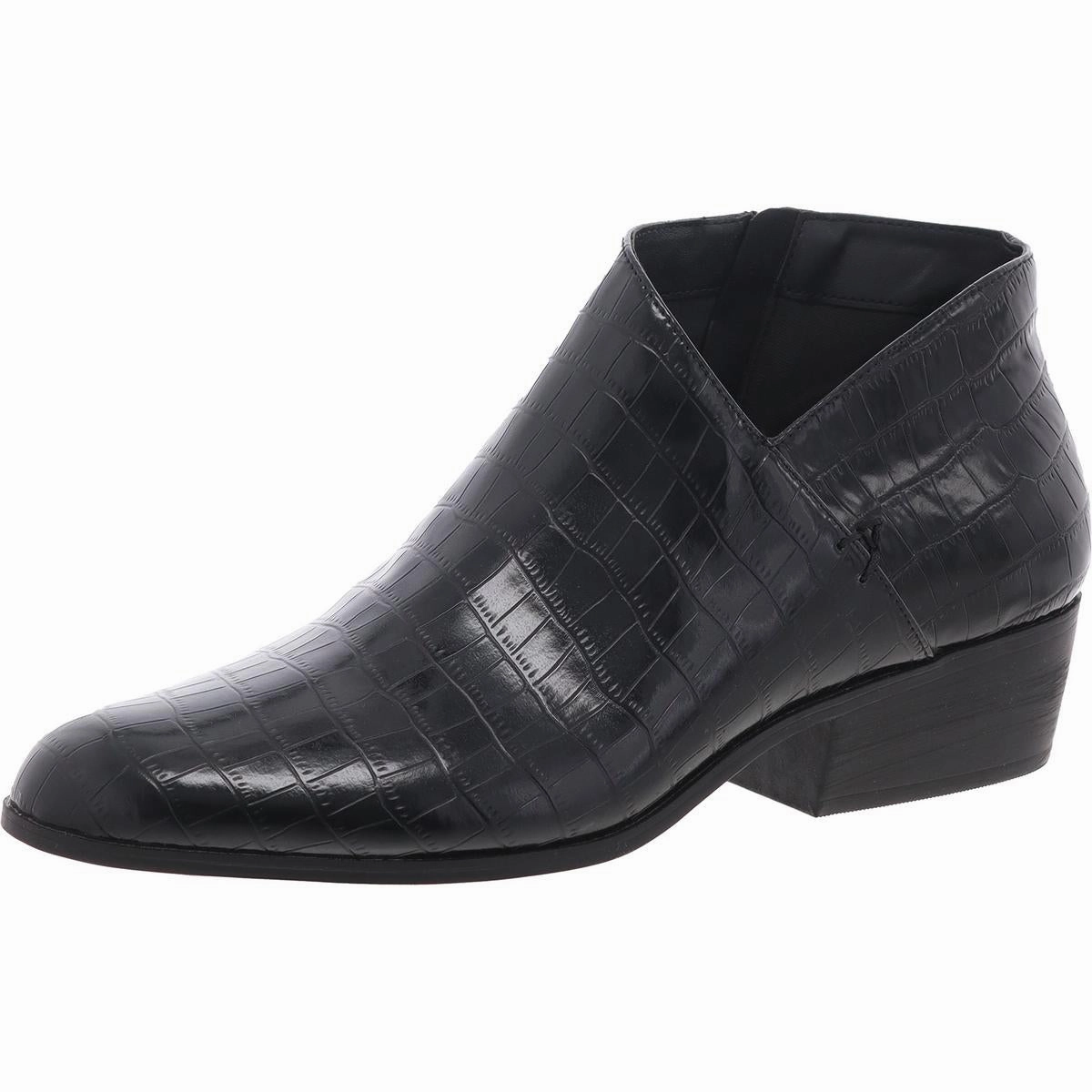 cayu Womens Faux Leather Asymmetric Ankle Boots