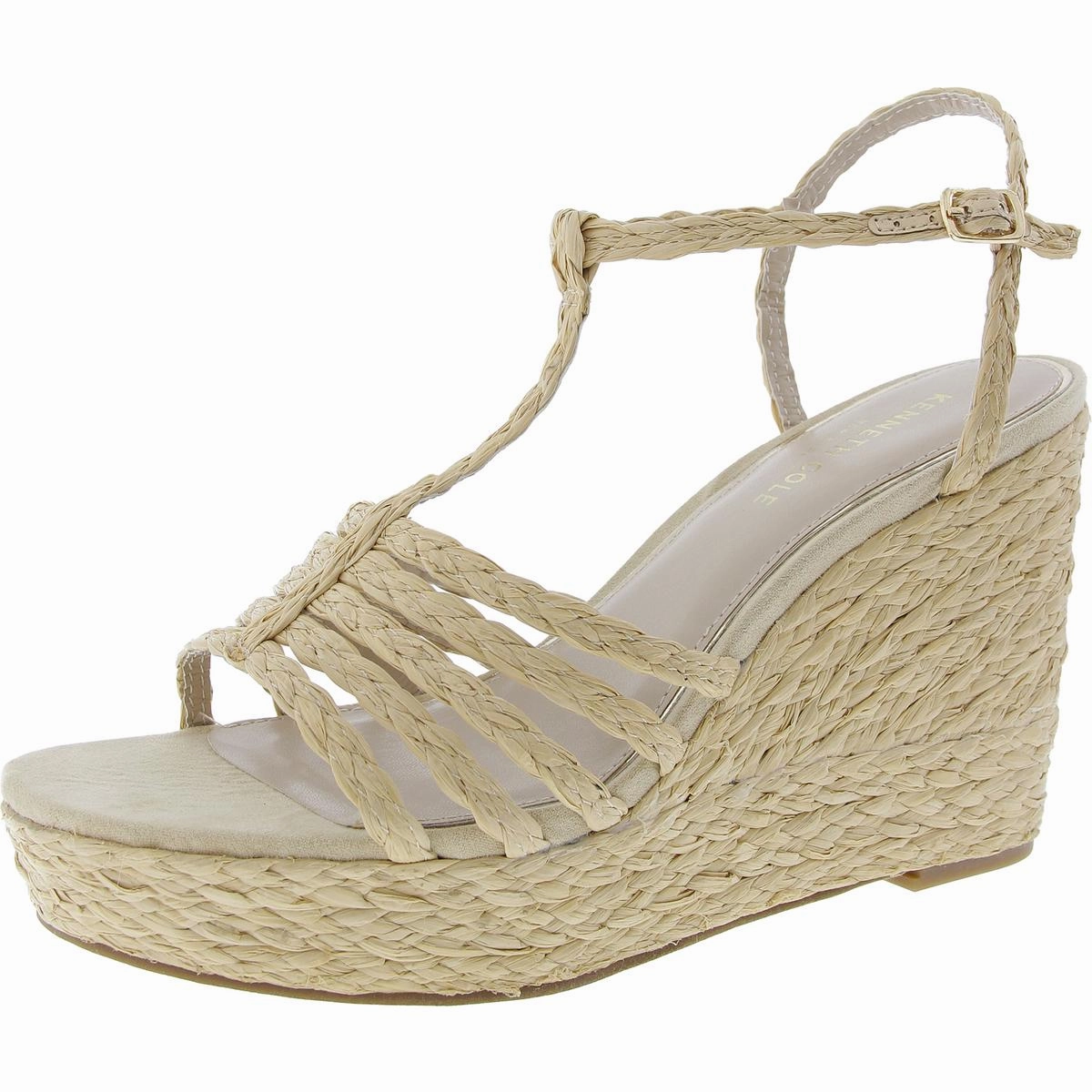 CELIA Womens Faux Leather Wedge Sandals