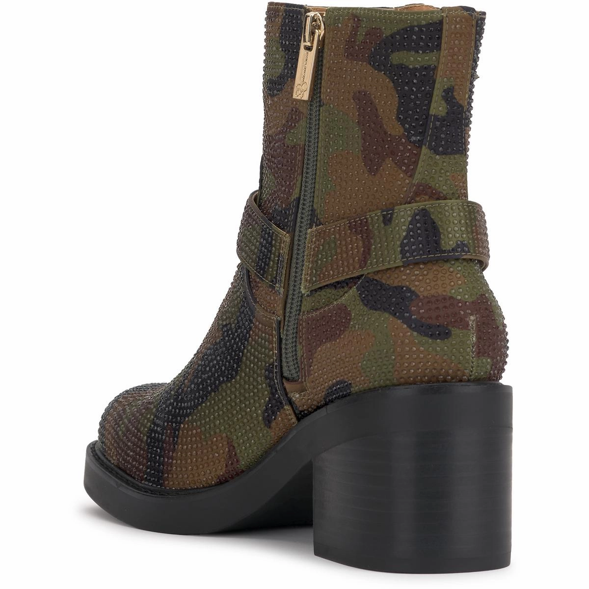 Ceridwen Womens Satin Block Heel Ankle Boots