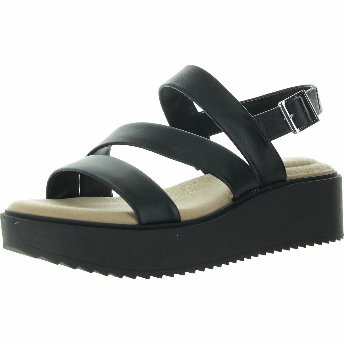Cessey Womens Slip On Wedge Platform Sandals