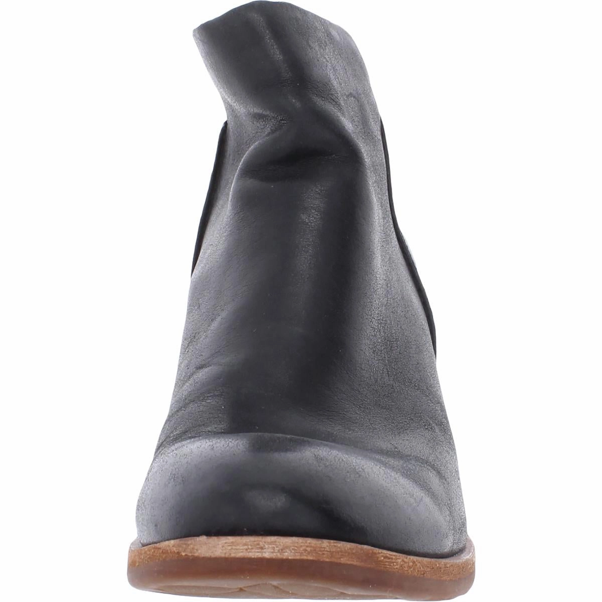 Chandra Womens Zipper Leather Booties