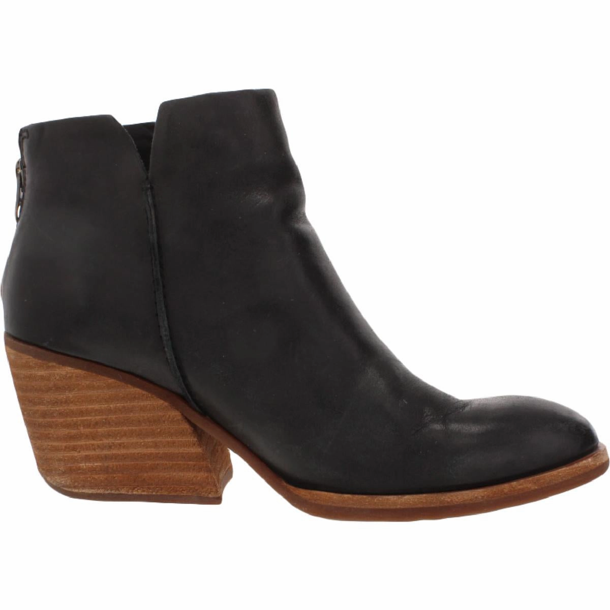 Chandra Womens Zipper Leather Booties