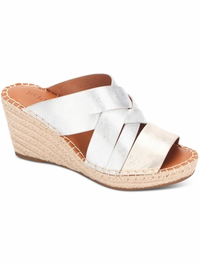 Charli  Womens Leather Slip On Espadrilles Promo offer on Womens Sandals