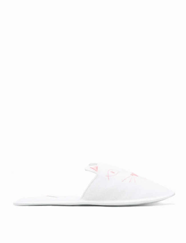Charlotte Olympia House Cat Slippers in white Womens Shoes cheap promo