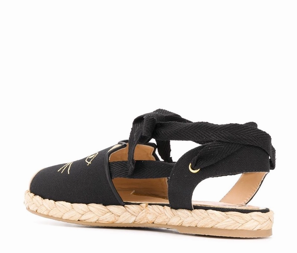 Charlotte Olympia Kitty canvas espadrilles