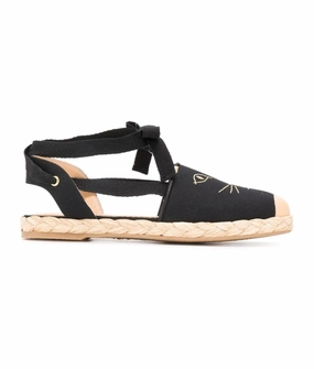 Charlotte Olympia Kitty canvas espadrilles Womens Shoes cheap promo