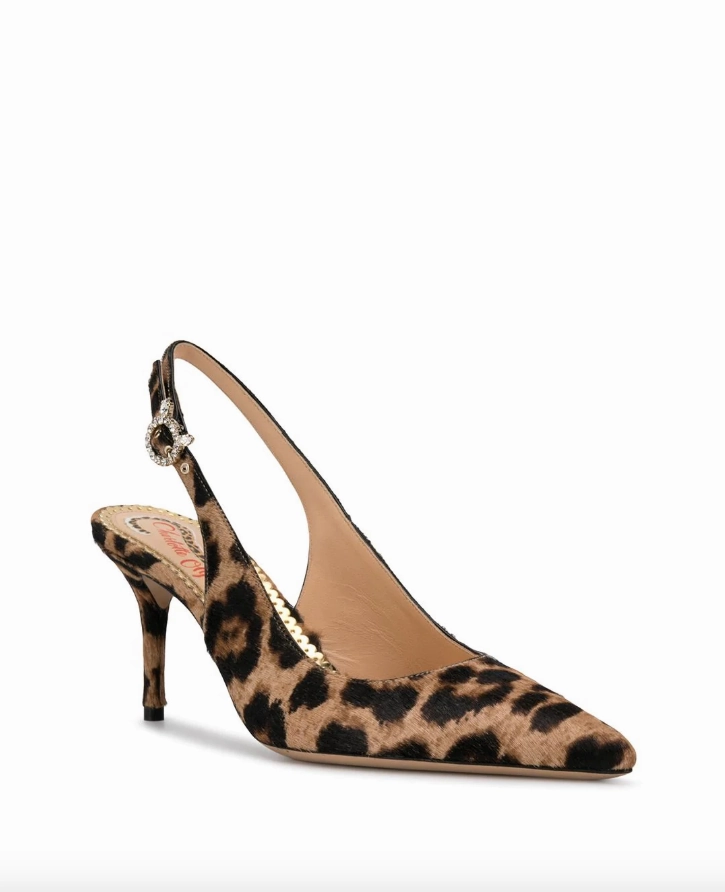 Charlotte Olympia Pointed leopard print pumps