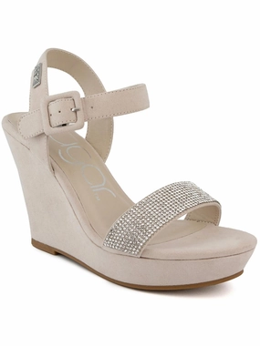 Chili Womens Faux Suede Rhinestone Wedge Sandals Buy Womens Sandals with promo