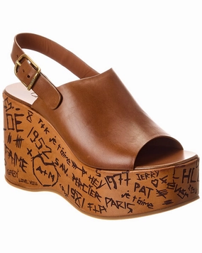 Chlo Maxime Leather Sandal Stylish Womens Slides & Sandals