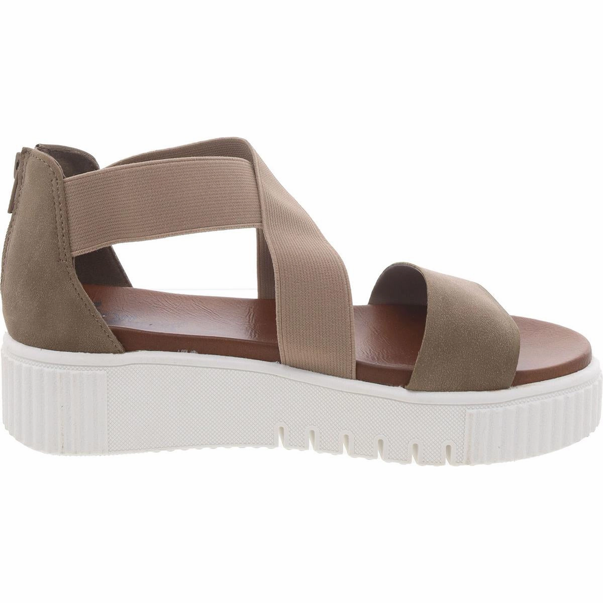 Chloe Womens Open Toe Strappy Wedge Sandals
