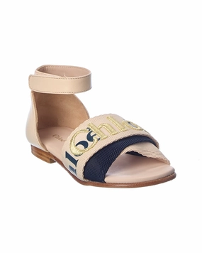 Chloe Woody Leather Sandal Discount Girls Shoes with deals