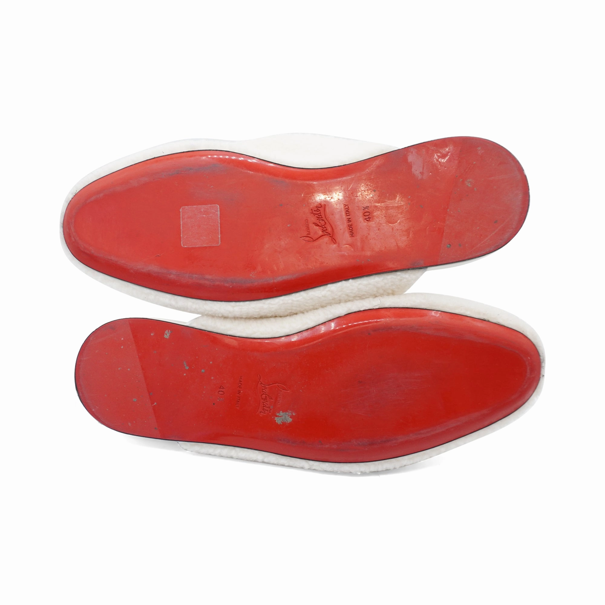 Christian Louboutin 'Coolito' Shearling Slides - Men's 40.5