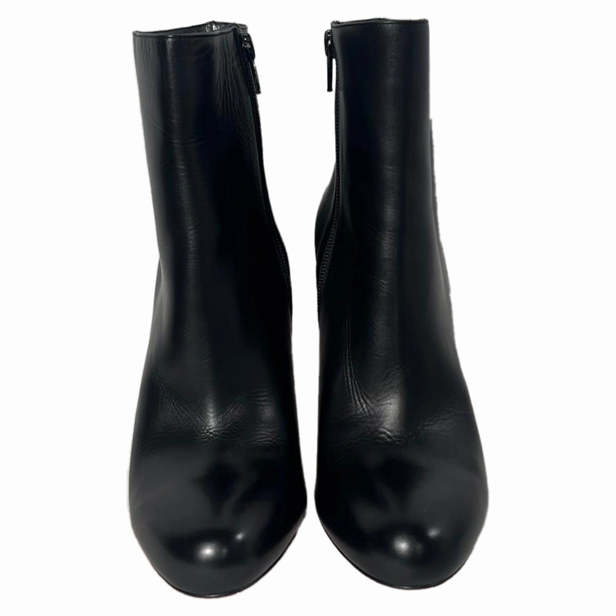 Christian Louboutin Pumppie 100 Ankle Boots in Black Calf Leather