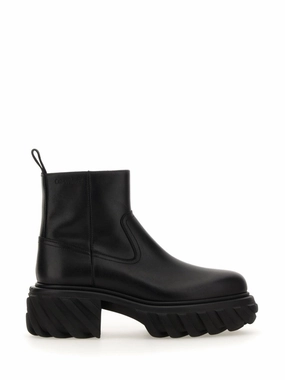 Chunky Sole Leather Boots With Elastic Side Panels Buy Mens Chukkas online shop