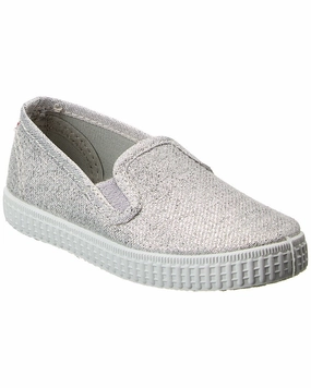 Cienta Cangrejo 2Elasticos Metalizado Canvas Slip-On Sneaker Discount Girls Shoes with deals