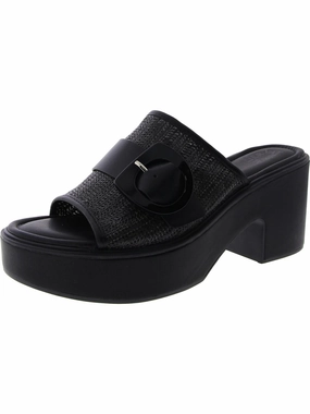 Clara 2 Womens Faux Leather Slip on Platform Sandals Trendy Womens Sandals online store