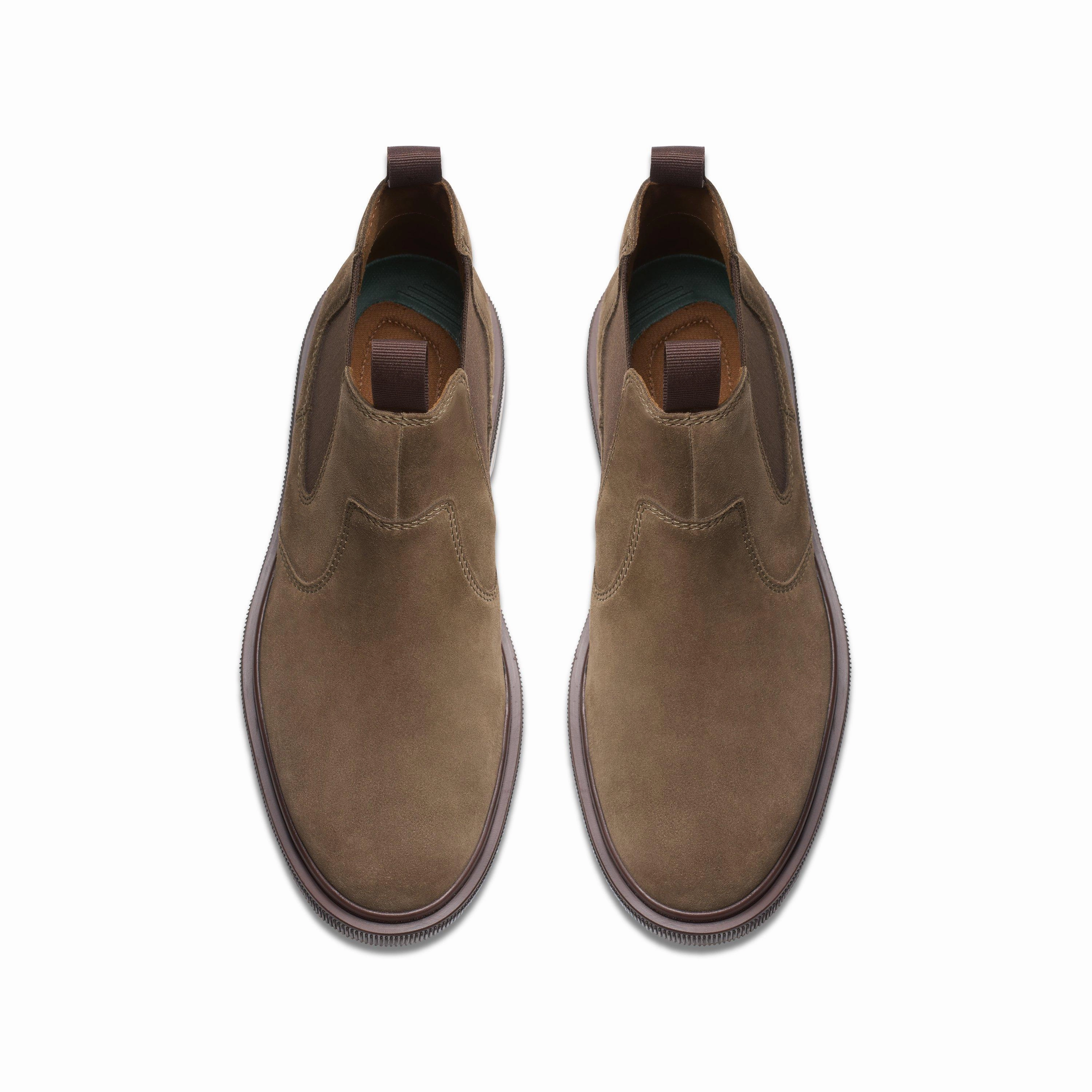 Clarks Burchill Up in Beige Suede
