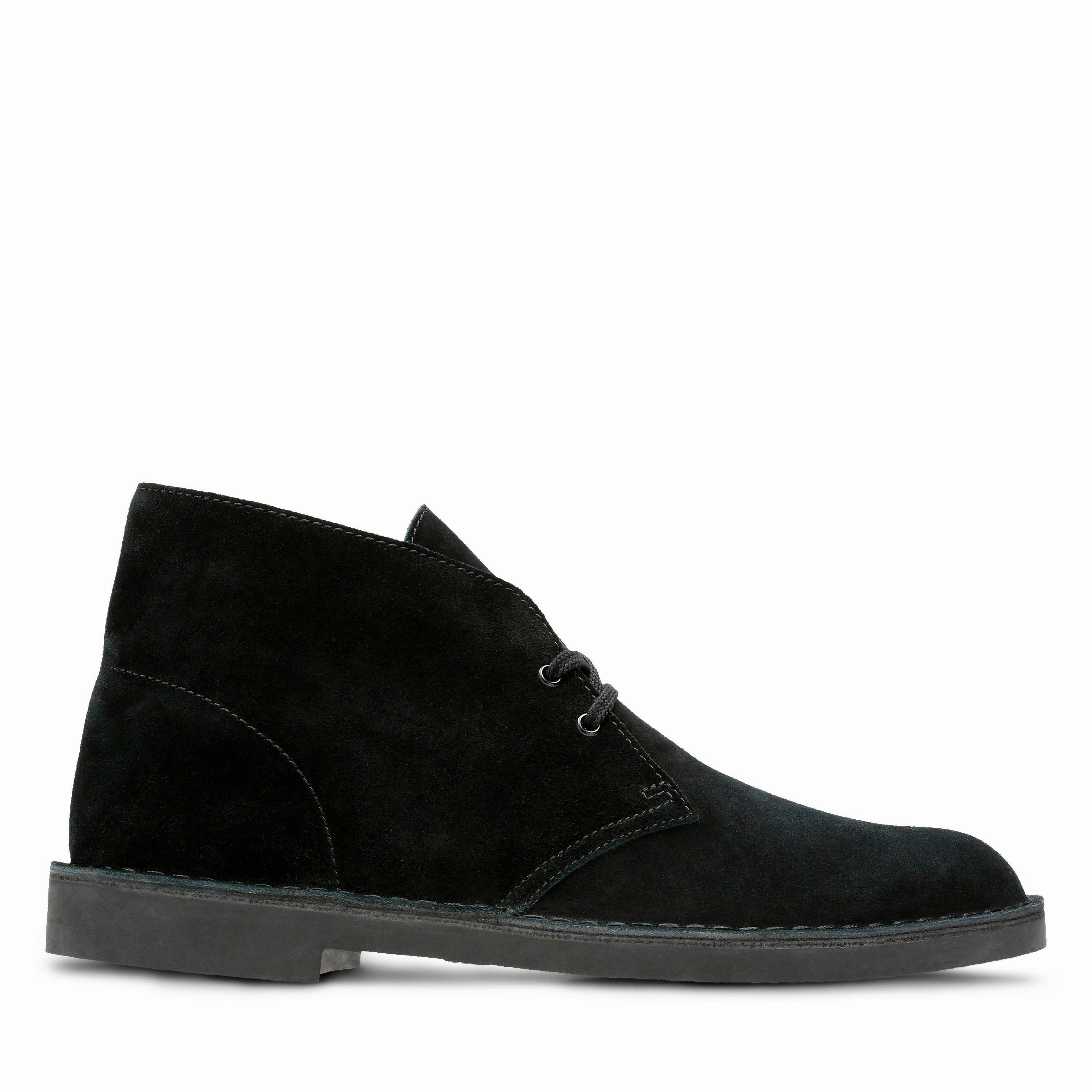 Clarks BUSHACRE 2 in Black Suede Sale on Mens Chukka Footwear