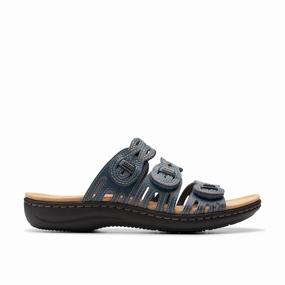 Clarks Laurieann Ruby in Blue Leather Stylish Womens Sandals discount