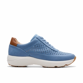 Clarks TIVOLI GRACE in Blue Nubuck Womens Sports Shoes clearance