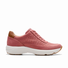 Clarks TIVOLI GRACE in Pink Nubuck Womens Sports Shoes clearance